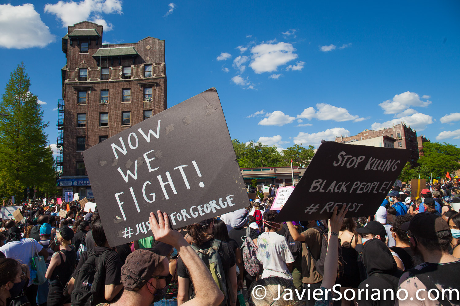 Saturday, May 30, 2020. Brooklyn, New York City - Rally in Flatbush to demand justice for George Floyd. Photo by Javier Soriano/www.JavierSoriano.com