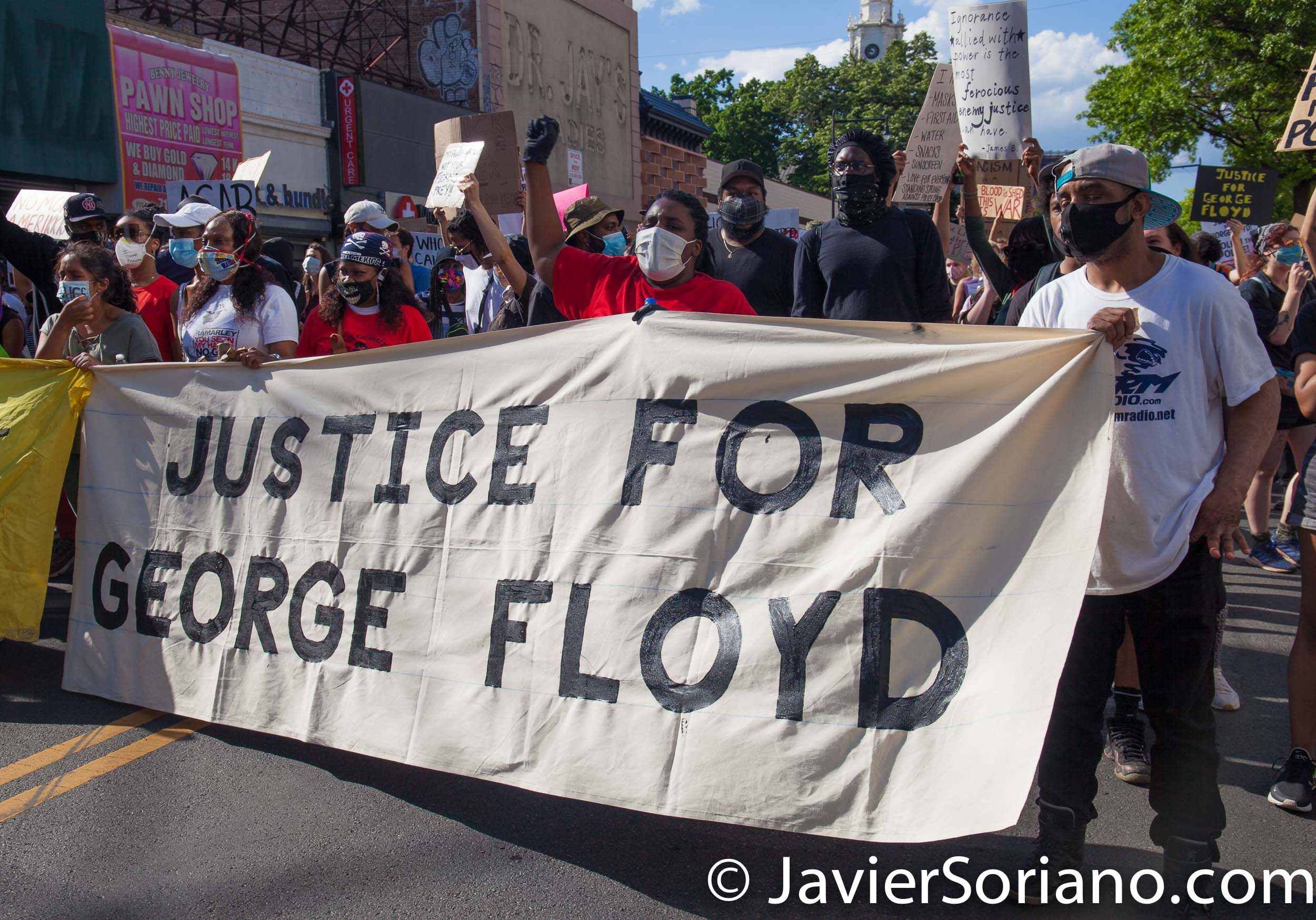 Saturday, May 30, 2020. Brooklyn, New York City - March in Flatbush to demand justice for George Floyd. Photo by Javier Soriano/www.JavierSoriano.com