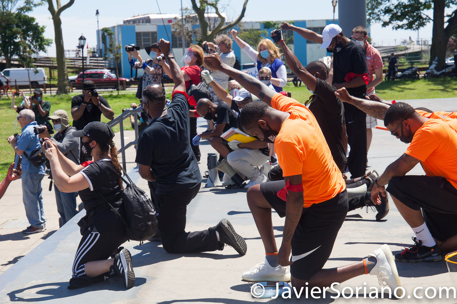 Friday, June 12, 2020. Brooklyn, New York City - Rally and march in Coney Island. Protestors said it was a "Peaceful demonstration for George Floyd, Breonna Taylor and the many other victims of police brutality." Photo by Javier Soriano/www.JavierSoriano.com