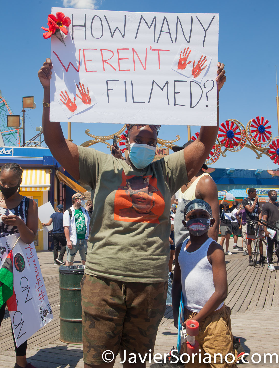 Friday, June 12, 2020. Brooklyn, New York City - Rally and march in Coney Island. Protestors said it was a "Peaceful demonstration for George Floyd, Breonna Taylor and the many other victims of police brutality." Photo by Javier Soriano/www.JavierSoriano.com