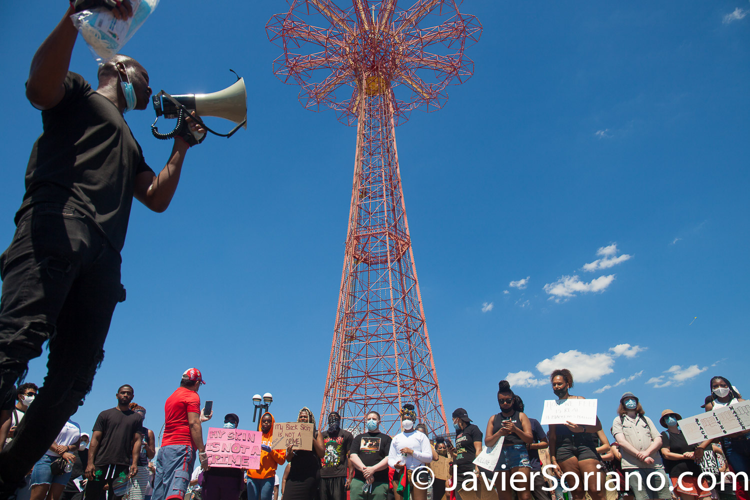 Friday, June 12, 2020. Brooklyn, New York City - Rally and march in Coney Island. Protestors said it was a "Peaceful demonstration for George Floyd, Breonna Taylor and the many other victims of police brutality." Photo by Javier Soriano/www.JavierSoriano.com