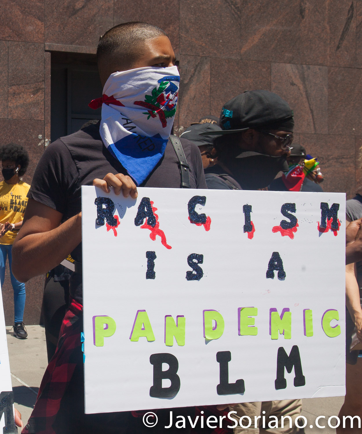 Sunday, June 14, 2020. Brooklyn, New York City - Caribbean Americans gathered on Flatbush Ave and Church Ave in Flatbush and marched to Grand Army Plaza for a rally. Protestors demanded justice for George Floyd, Breonna Taylor and the many other people killed by police officers in the United States of America. They also demanded that Council members and NYC Mayor Bill de Blasio cut the NYPD budget by at least one billion. Photo by Javier Soriano/www.JavierSoriano.com
