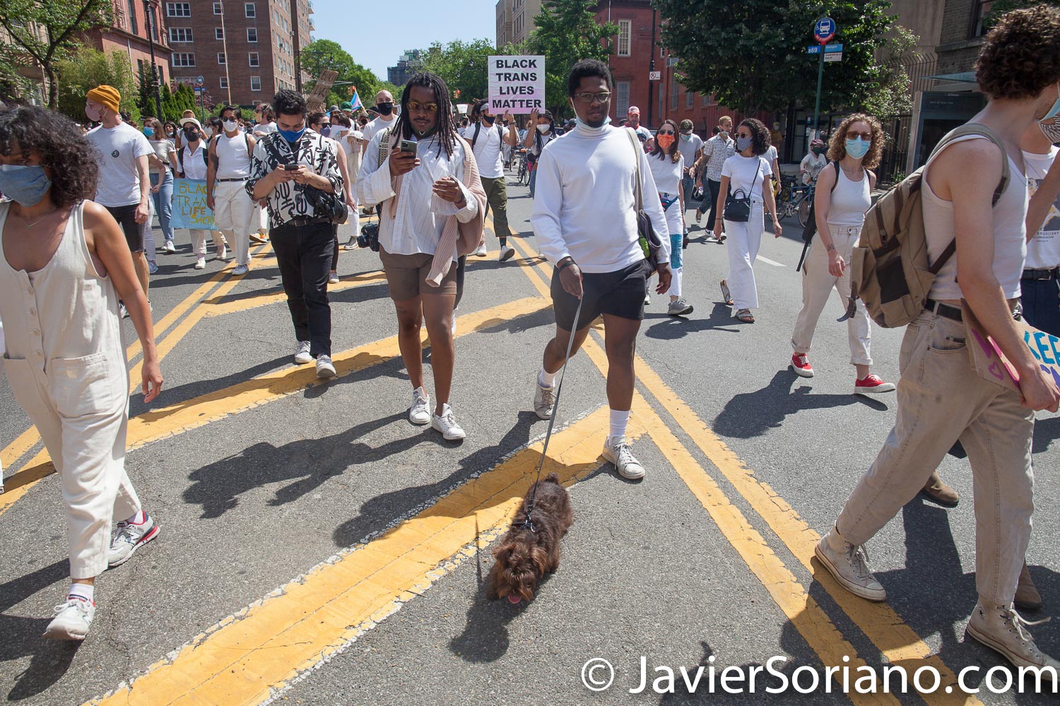 Sunday, June 14, 2020. Brooklyn, New York City – The “Brooklyn Liberation: An Action for Black Translives” rally was in front of the Brooklyn Museum. After the rally people marched to Fort Green Park. Protestors demand justice for Transgender women and Transgender men killed by police officers and civilians. They also demand that NYC Council members and NYC Mayor Bill de Blasio cut the NYPD budget by at least one billion. Photo by Javier Soriano/www.JavierSoriano.com