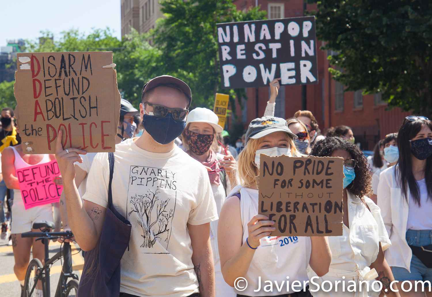 Sunday, June 14, 2020. Brooklyn, New York City – The “Brooklyn Liberation: An Action for Black Translives” rally was in front of the Brooklyn Museum. After the rally people marched to Fort Green Park. Protestors demand justice for Transgender women and Transgender men killed by police officers and civilians. They also demand that NYC Council members and NYC Mayor Bill de Blasio cut the NYPD budget by at least one billion. Photo by Javier Soriano/www.JavierSoriano.com