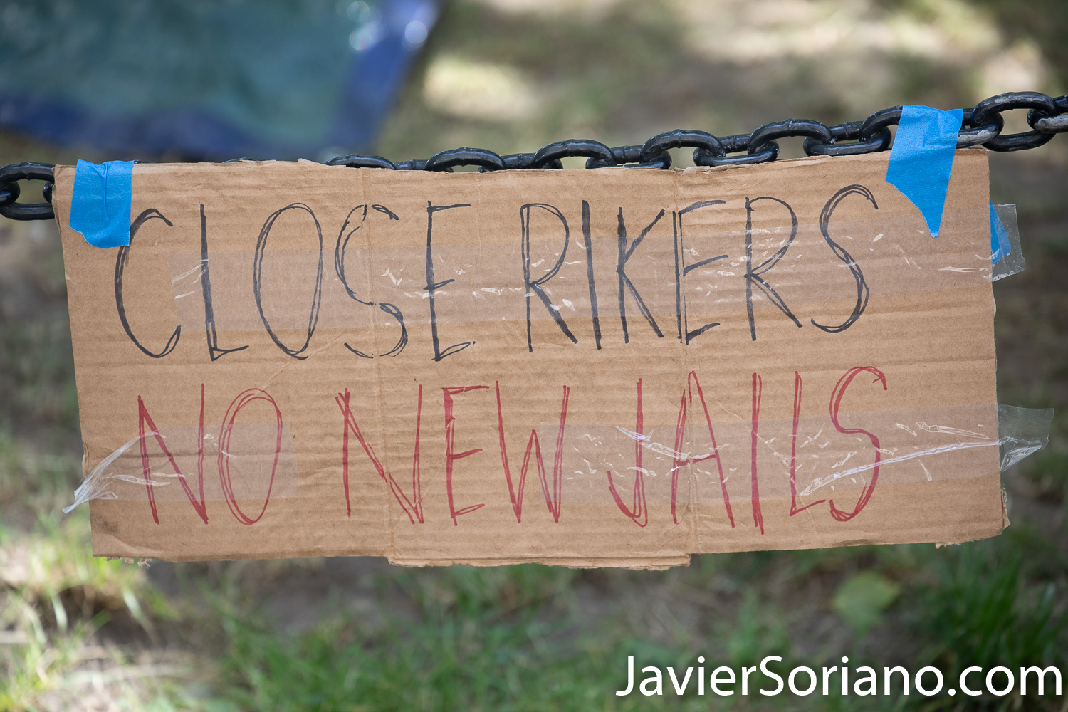 Wednesday, June 24, 2020. New York City – On Tuesday, June 23, 2020, more than hundred people along with VOCAL-New York and New York Communities for Change started to “Occupy City Hall” in New York City. They demand NYC Council members and NYC Mayor Bill de Blasio Defund The NYPD by at least $1 billion and invest in Youth services, affordable housing, healthcare, public education, social workers, and other social services in low income communities. Activists say they are not leaving City Hall Park until at least $1 billion is cut from the NYPD’s $6 billion budget. Photo by Javier Soriano/www.JavierSoriano.com