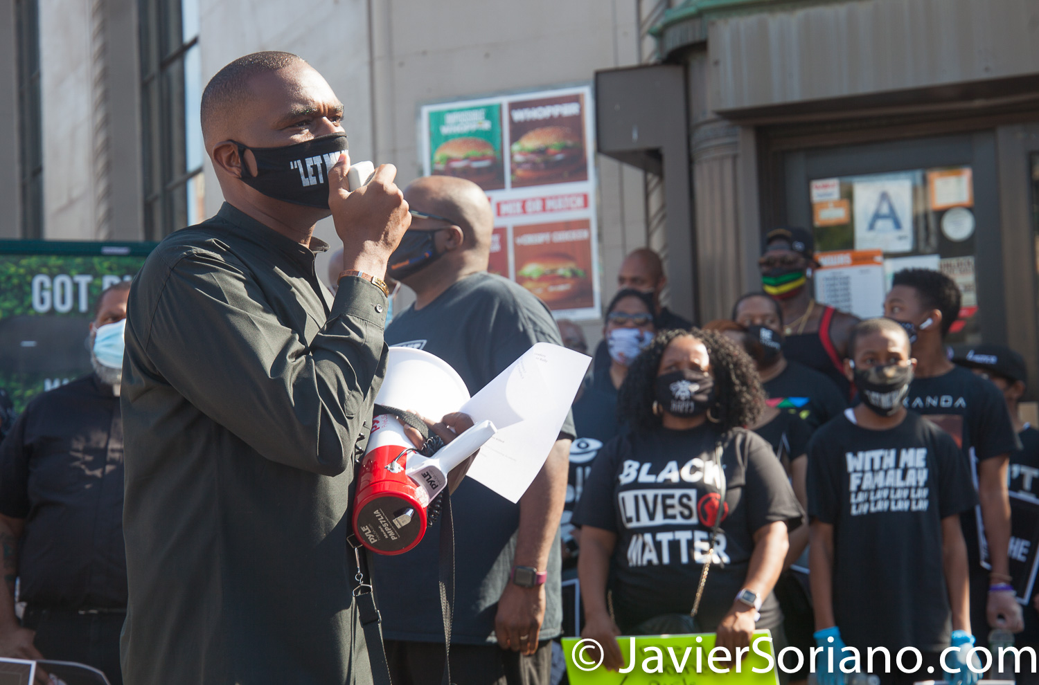 Sunday, June 21, 2020. New York City – “Father’s Day. Faith Leaders Prayer and March” in East Flatbush, Brooklyn. Protestors said they were praying for peace and justice. They marched “in solidarity and support of the fight of systemic racism.” People marched from Nostrand Avenue and Church Avenue to The Rugby Deliverance Tabernacle on 4901 Snyder ave. Photo by Javier Soriano/www.JavierSoriano.com