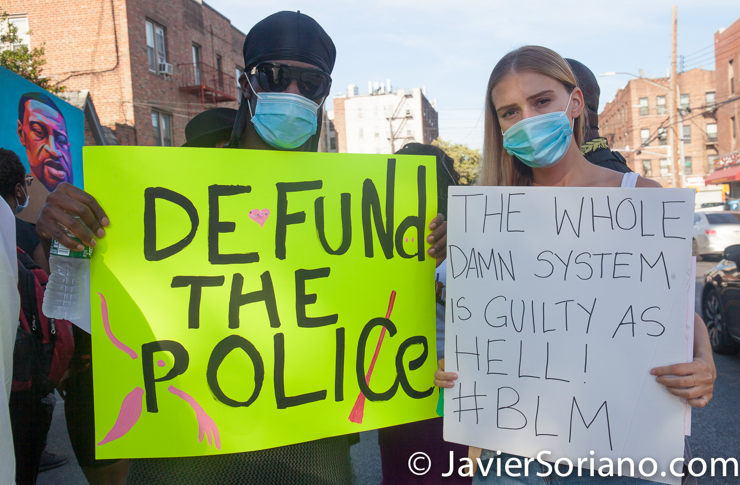 Sunday, June 21, 2020. New York City – “Father’s Day. Faith Leaders Prayer and March” in East Flatbush, Brooklyn. Protestors said they were praying for peace and justice. They marched “in solidarity and support of the fight of systemic racism.” People marched from Nostrand Avenue and Church Avenue to The Rugby Deliverance Tabernacle on 4901 Snyder ave. Photo by Javier Soriano/www.JavierSoriano.com