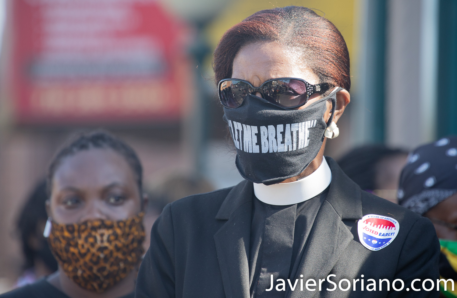 Sunday, June 21, 2020. New York City – “Father’s Day. Faith Leaders Prayer and March” in East Flatbush, Brooklyn. Protestors said they were praying for peace and justice. They marched “in solidarity and support of the fight of systemic racism.” People marched from Nostrand Avenue and Church Avenue to The Rugby Deliverance Tabernacle on 4901 Snyder ave. Photo by Javier Soriano/www.JavierSoriano.com
