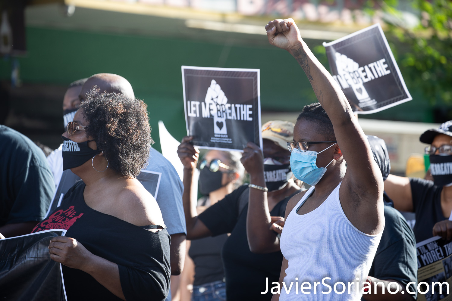 Sunday, June 21, 2020. New York City – “Father’s Day. Faith Leaders Prayer and March” in East Flatbush, Brooklyn. Protestors said they were praying for peace and justice. They marched “in solidarity and support of the fight of systemic racism.” People marched from Nostrand Avenue and Church Avenue to The Rugby Deliverance Tabernacle on 4901 Snyder ave. Photo by Javier Soriano/www.JavierSoriano.com