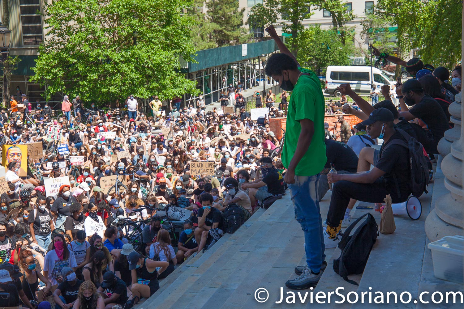 Monday, June 8, 2020. Brooklyn, New York City – Student-led rally and march. Fort Green Park - Borough Hall - City Hall, Manhattan. Photo by Javier Soriano/www.JavierSoriano.com