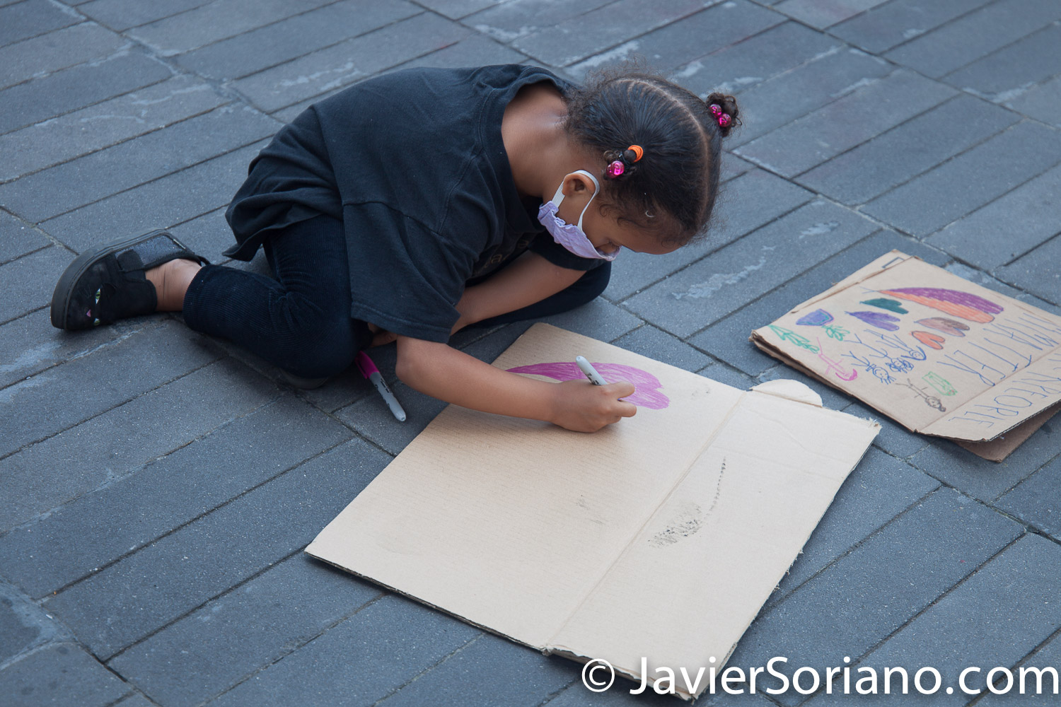 Tuesday, June 9, 2020. Brooklyn, New York City – Children’s March in support of George Floyd and Black Lives Matter. Photo by Javier Soriano/www.JavierSoriano.com
