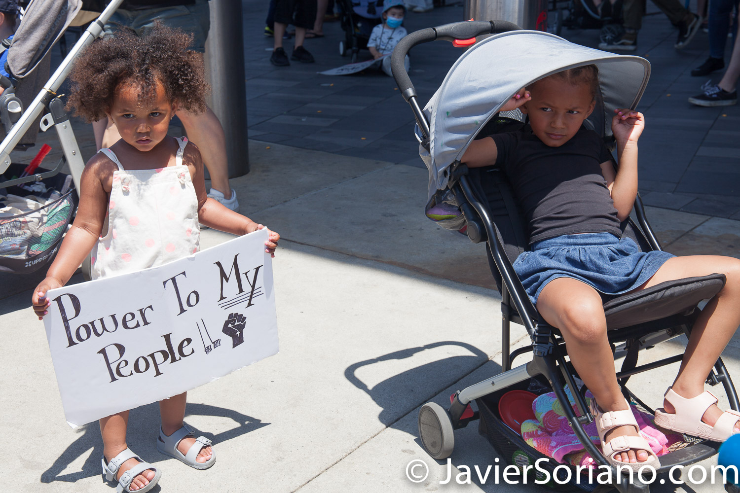 Tuesday, June 9, 2020. Brooklyn, New York City – Children’s March in support of George Floyd and Black Lives Matter. Photo by Javier Soriano/www.JavierSoriano.com