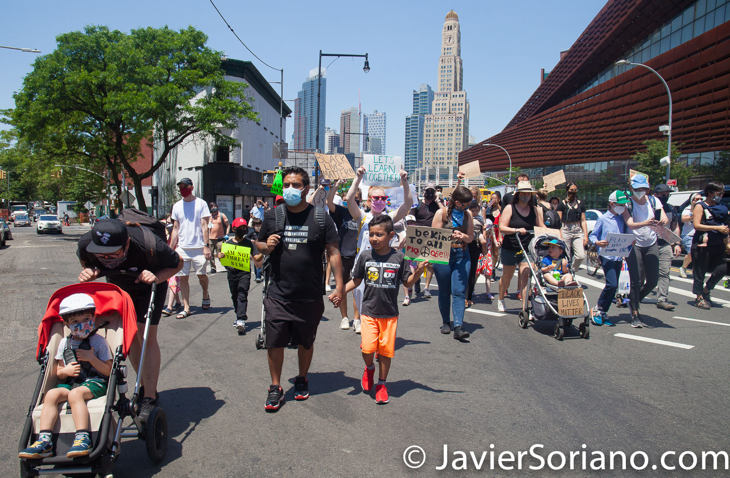 Tuesday, June 9, 2020. Brooklyn, New York City – Children’s March in support of George Floyd and Black Lives Matter. Photo by Javier Soriano/www.JavierSoriano.com