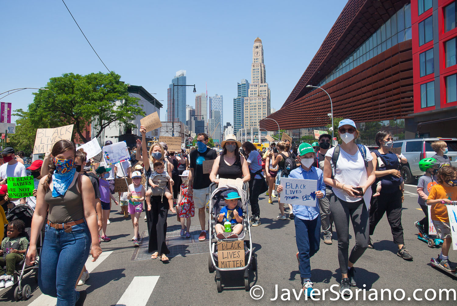Tuesday, June 9, 2020. Brooklyn, New York City – Children’s March in support of George Floyd and Black Lives Matter. Photo by Javier Soriano/www.JavierSoriano.com