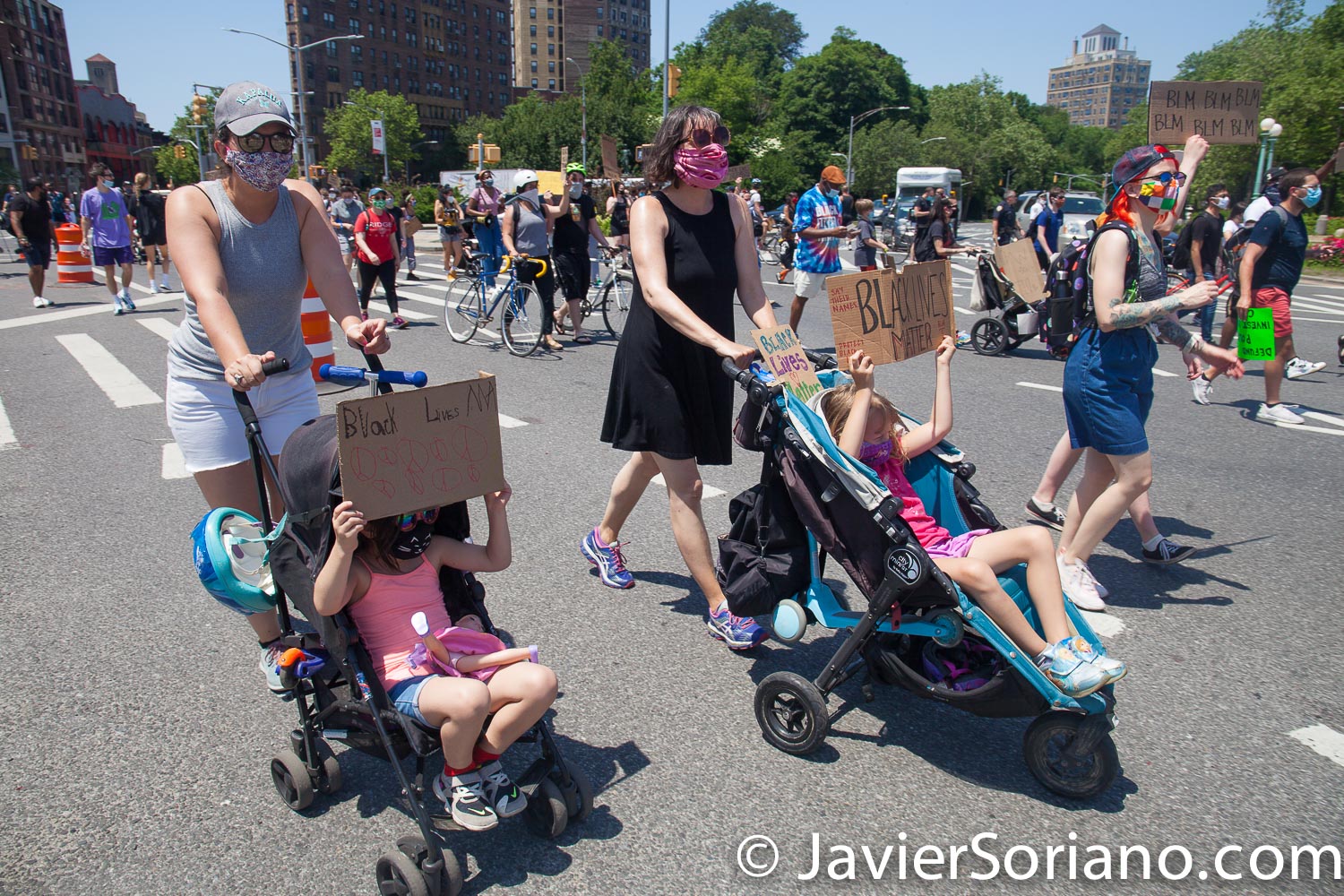 Tuesday, June 9, 2020. Brooklyn, New York City – Children’s March in support of George Floyd and Black Lives Matter. Photo by Javier Soriano/www.JavierSoriano.com