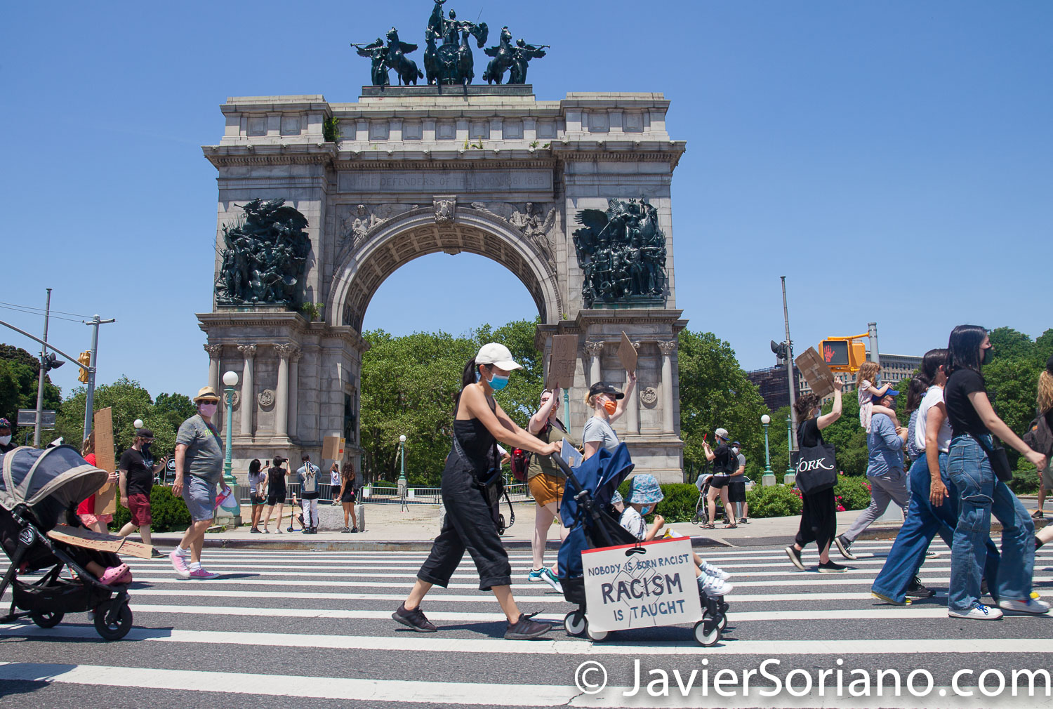 Tuesday, June 9, 2020. Brooklyn, New York City – Children’s March in support of George Floyd and Black Lives Matter. Photo by Javier Soriano/www.JavierSoriano.com