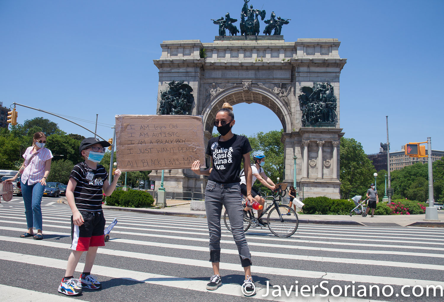 Tuesday, June 9, 2020. Brooklyn, New York City – Children’s March in support of George Floyd and Black Lives Matter. Photo by Javier Soriano/www.JavierSoriano.com