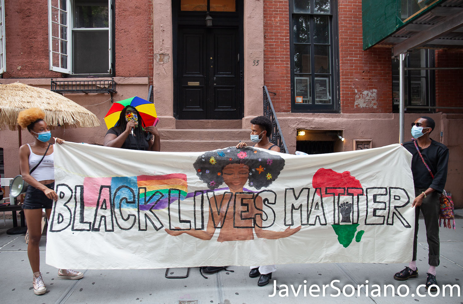 Thursday, July 30, 2020. Manhattan, New York City - Rally and March: “Liberation for Black Queer and Trans people.” A Trans woman said sometimes Trans women and Trans men are killed by police and sometimes they are killed by their own community. Joel rivera said, the rally and march was to honor and acknowledge Black Queer and Trans people. Photo by Javier Soriano/www.JavierSoriano.com