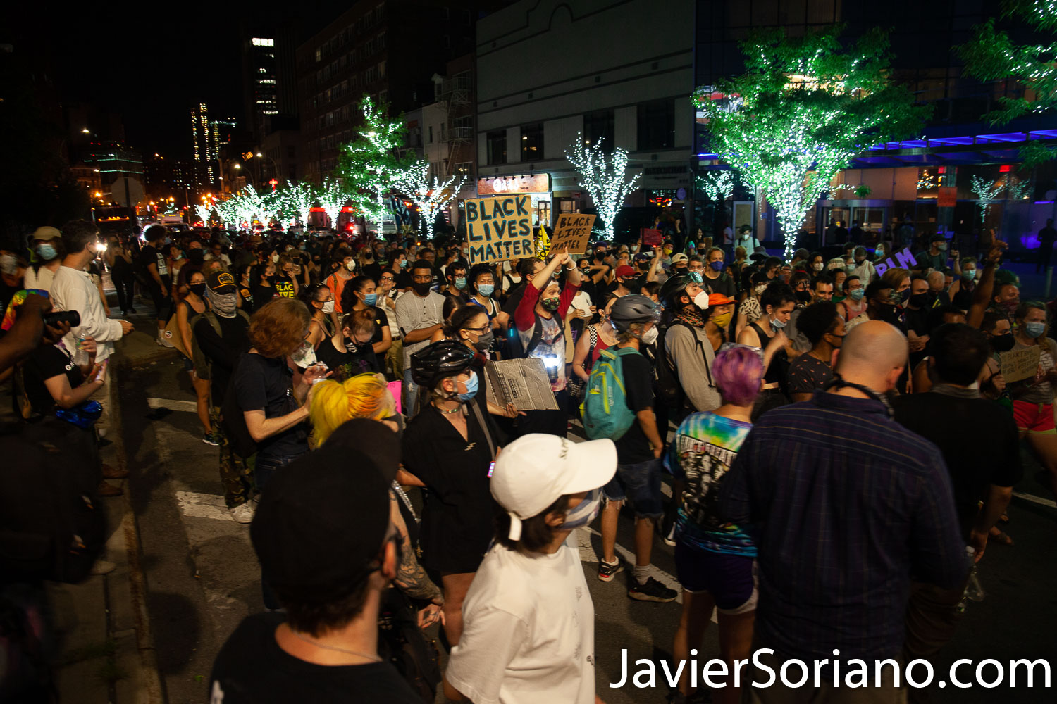 Thursday, July 30, 2020. Manhattan, New York City - Rally and March: “Not in our city. Not on our watch.” Demonstrators gathered at Foley Square Park where they had a rally. Speakers spoke in support of undocumented immigrants, Trans women, Trans men and the Black community, in general. After the rally, protesters marched to Park Row and Worth St where activists staged a Die-in for victims of police brutality in New York and in the country. Demonstrators also demanded the resignation of the New York City Police Commissioner, Dermot Shea. Photo by Javier Soriano/www.JavierSoriano.com