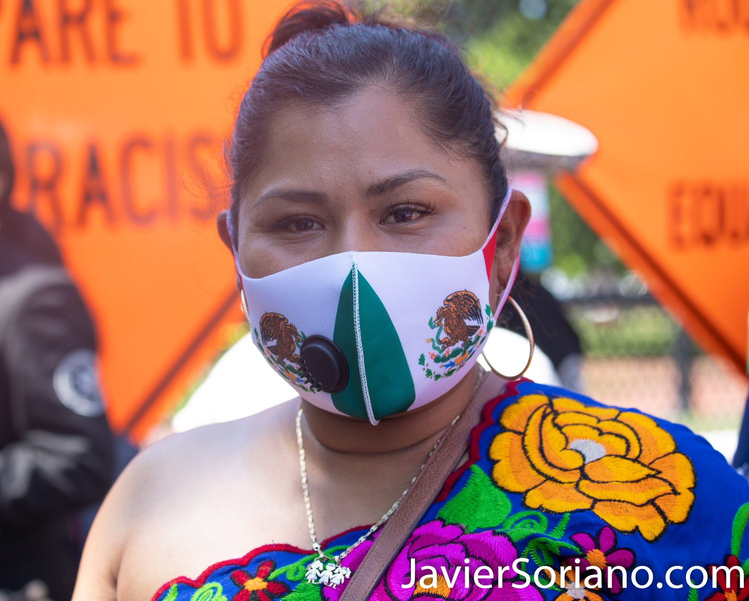 Miércoles 8 de julio de 2020. Washington, D. C., Estados Unidos de América - El presidente mexicano Andrés Manuel López Obrador (comúnmente conocido por sus iniciales AMLO) se reunió con el presidente de USA, Donald Trump en Washington, D. C. Mexicanas y mexicanos realizaron diferentes manifestaciones en Washington, D. C. para apoyar al presidente mexicano. Foto por Javier Soriano/www.JavierSoriano.com
