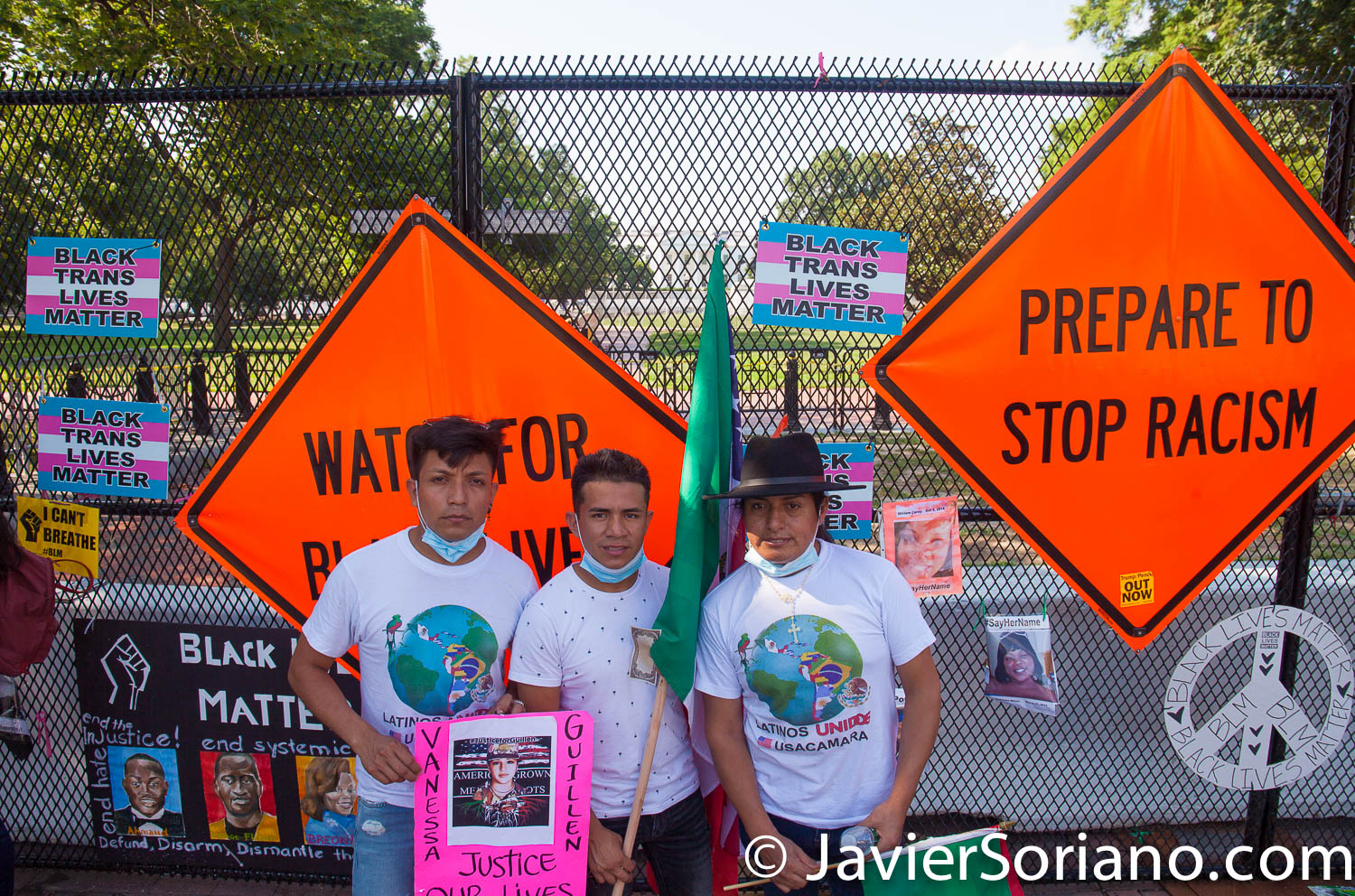 Miércoles 8 de julio de 2020. Washington, D. C., Estados Unidos de América. El presidente mexicano Andrés Manuel López Obrador (comúnmente conocido por sus iniciales AMLO) se reunió con el presidente de USA, Donald Trump en Washington, D. C. Mexicanas y mexicanos realizaron diferentes manifestaciones en Washington, D. C. para apoyar al presidente mexicano. Foto por Javier Soriano/www.JavierSoriano.com
