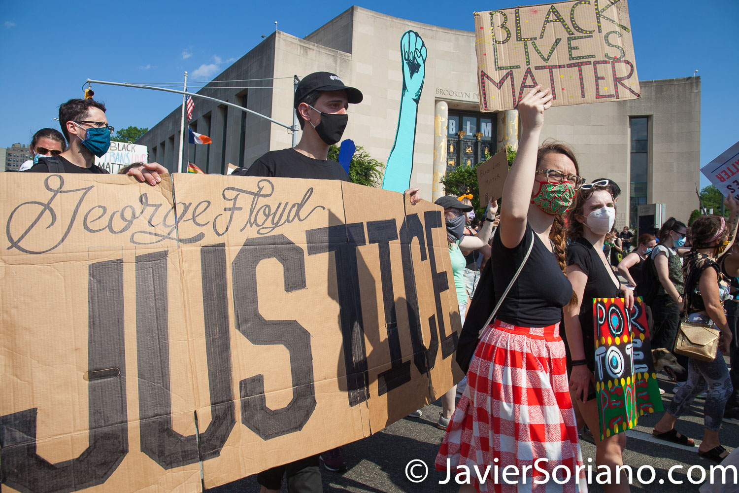 Saturday, July 4, 2020. Brooklyn. New York City – March and rally: “Confronting July 4th. A march to honor Black and Indigenous activists.” The march started in Fort Green Park and end it in Prospect Park, where they had a rally. Demonstrators said, "This country is founded on the genocide of Indigenous nations, the theft of their land, and the enslavement of African peoples." Photo by Javier Soriano/www.JavierSoriano.com