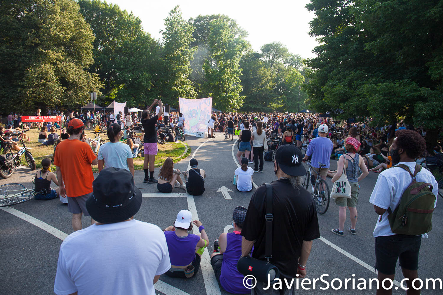 Saturday, July 4, 2020. Brooklyn. New York City – March and rally: “Confronting July 4th. A march to honor Black and Indigenous activists.” The march started in Fort Green Park and end it in Prospect Park, where they had a rally. Demonstrators said, "This country is founded on the genocide of Indigenous nations, the theft of their land, and the enslavement of African peoples." Photo by Javier Soriano/www.JavierSoriano.com