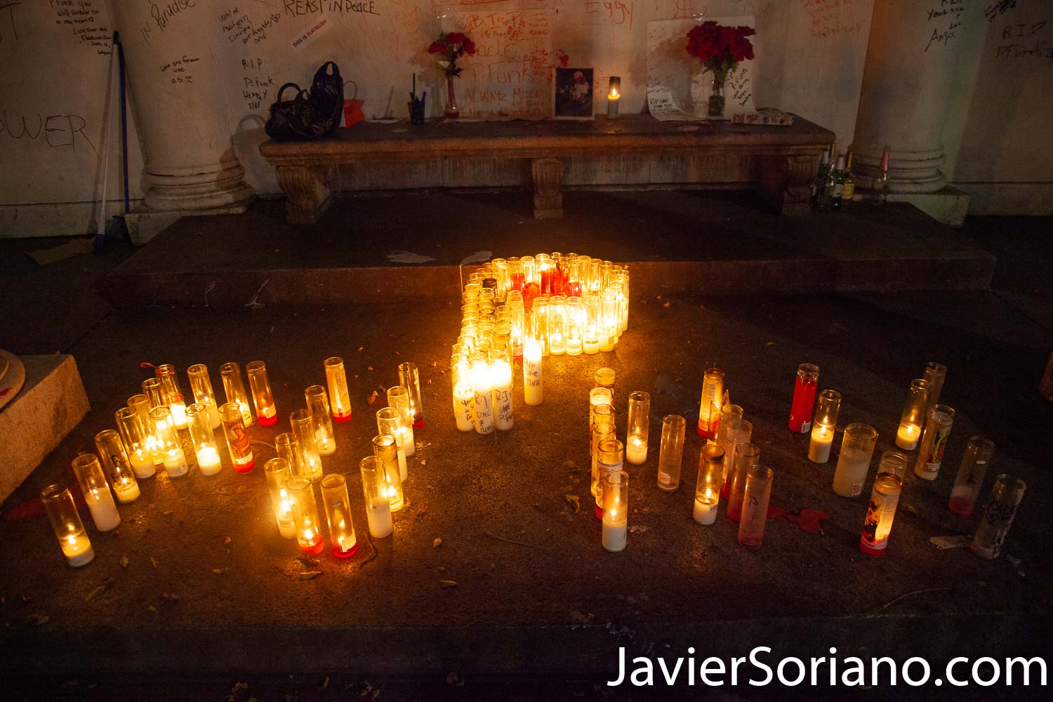 Friday, August 21, 2020. Brooklyn, New York City – On Sunday, August 16, 2020, Paul Pinkney was shot and killed on Ocean Ave and Parkside Ave in Prospect Lefferts Gardens. This is a memorial in the same place where Paul was shot (outside Prospect Park). Paul’s nickname was P-Funk. Photo by Javier Soriano/www.JavierSoriano.com