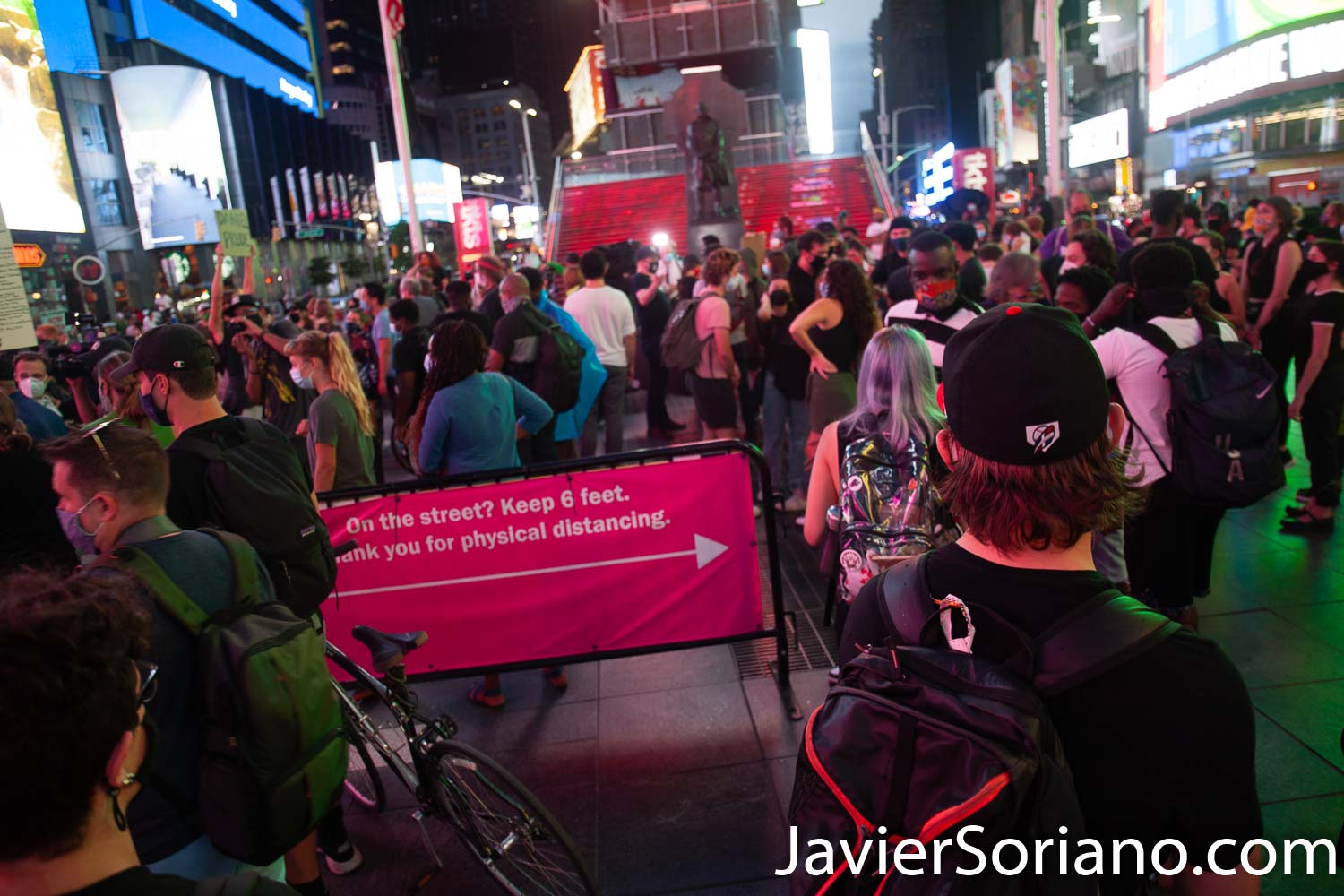 Thursday, September 3, 2020. Manhattan, New York City – Protesters in Times Square demand justice for Daniel Prude. Daniel was a Black man killed by police officers in Rochester, New York, in March, 2020. Photo by Javier Soriano/www.JavierSoriano.com