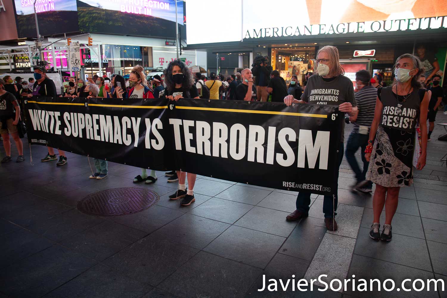 Thursday, September 3, 2020. Manhattan, New York City – Protesters in Times Square demand justice for Daniel Prude. Daniel was a Black man killed by police officers in Rochester, New York, in March, 2020. Photo by Javier Soriano/www.JavierSoriano.com