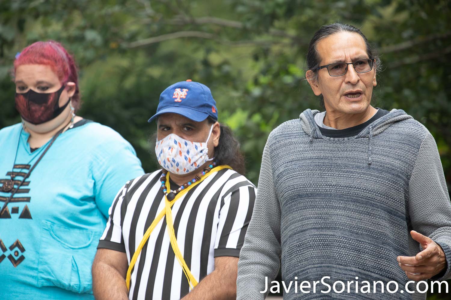 Sunday, October 11, 2020. Manhattan, New York City - 13th Annual Indigenous Day of Remembrance. Instead of celebrating Día de la Raza or Columbus Day, we celebrate Indigenous Peoples’ Day. Photo by Javier Soriano/www.JavierSoriano.com