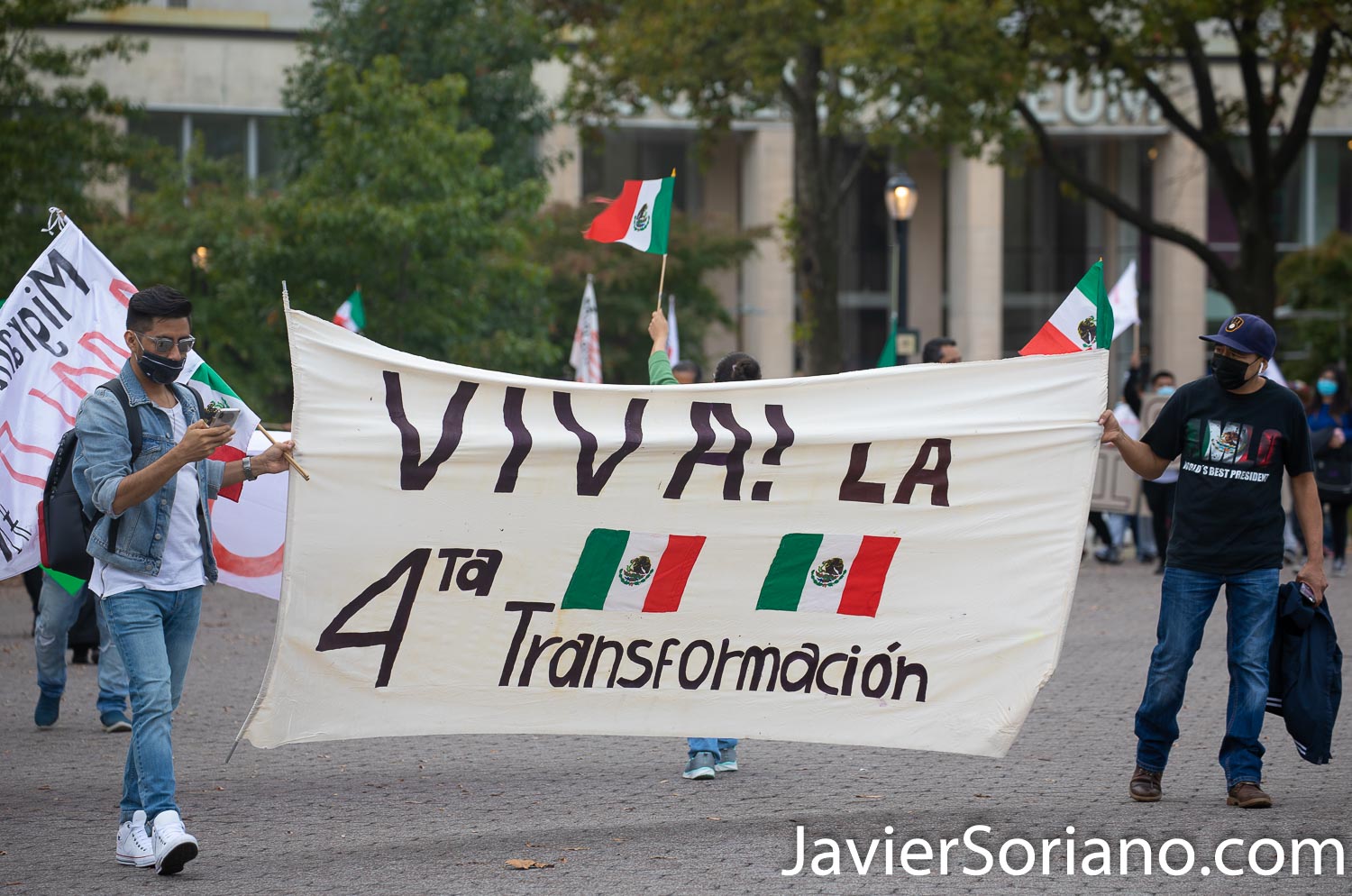 Sábado 24 de octubre de 2020. Queens, Ciudad de Nueva York – “Marcha Del Millón” en apoyo del presidente mexicano Andrés Manuel López Obrador (usualmente conocido como AMLO). Foto por Javier Soriano/www.JavierSoriano.com