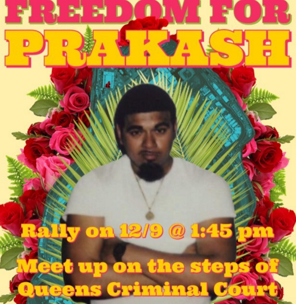Supporters of Prakash Churaman ask people to join them today, Wednesday, December 9, 2020, to protest “the corrupt practices of the NYPD and the New York state criminal court system.” People will gather in front of the Queens County Criminal Court at 1:45 PM. This is the address: 125-01 Queens Blvd, Queens, NY 11415. Train E to the station “Union Turnpike – Kew Gardens”. Image by the Instagram account: freeprakashchuraman