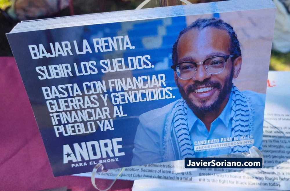Saturday, June 20, 2026. Lenapehoking (New York City). – The event “Juneteenth in the Bronx” was organized by the Andre Easton campaign at the Joyce Kilmer Park in the Bronx, New York City, on June 20, 2026. Andre Easton is running for the United States Congress to represent New York’s 15th Congressional District in the Bronx. Vote for Andre Easton on November 3, 2026. Photo by Javier Soriano/www.JavierSoriano.com. Sábado 20 de junio de 2026. Lenapehoking (Ciudad de Nueva York). – El evento “Juneteenth in the Bronx” fue organizado por la campaña de Andre Easton en el parque Joyce Kilmer en el Bronx, ciudad de Nueva York, el 20 de junio de 2026. Andre Easton es candidato para el Congreso de los Estados Unidos con el fin de representar al 15.º distrito congresional de Nueva York, situado en el Bronx. Vota por Andre Easton el 3 de noviembre de 2026. Foto de Javier Soriano/www.JavierSoriano.com.