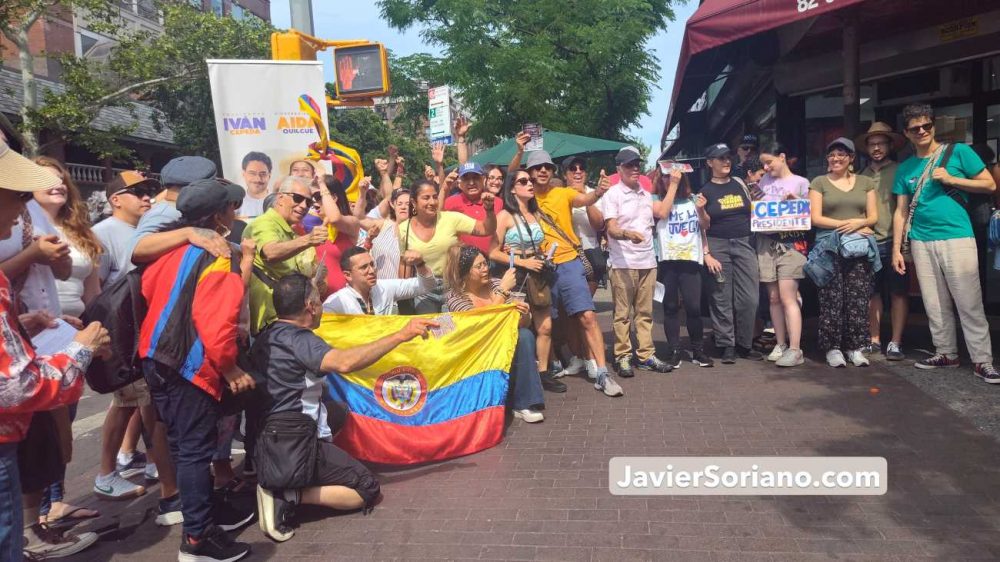 Sábado 6 de junio de 2026. Lenapehoking ocupado (ciudad de Nueva York) – La movilización en apoyo al senador y candidato a la presidencia de Colombia, Iván Cepeda Castro, y a la senadora y candidata a la vicepresidencia de Colombia, Aida Marina Quilcué Vivas, en Jackson Heights, Queens; ciudad de Nueva York, tuvo lugar el 6 de junio de 2026. Foto por Javier Soriano/www.JavierSoriano.com.
Saturday, June 6, 2026. Occupied Lenapehoking (New York City) –
The rally in support of senator and candidate for president of Colombia, Iván Cepeda Castro, and senator and candidate for vice president of Colombia, Aida Marina Quilcué Vivas, in Jackson Heights, Queens, New York City, was on June 6, 2026. Photo by Javier Soriano/www.JavierSoriano.com.